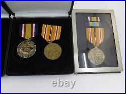 Lot of 8 World War II Commemorative Medals & Asiatic Pacific Campaign Medals