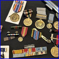 Lot of Original US Medals ribbons WWII Korean War Asia Occupation Vietnam Navy