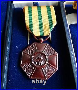 Luxemburg, Medals 3er Set Merit Medals to The Order Eichenkrone G, S, Br