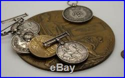 MM Group + Boer War / World War One Wwi Military Medals & Gillard Death Plaque