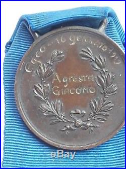 Medaglia Al Valor Militare nominativa EGEO 1919 Medal of nominative WW1