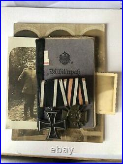 Medal German Ww1 Medal Group & Paperwork & Photos 1r161 Johann Schroder