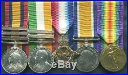 Medal Group Boer War and First World War Royal Scots wounded Ypres May 1915
