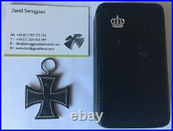 Medal Insignia German Ww1 Iron Cross 2nd Class In Black Case (224)
