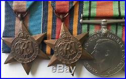 Medal Insignia Ww 2 Group Of 5 Inc. Territorial Medal Sgt. A. J. Hooker R. Sign