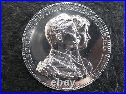 Medal Silver Prussia Silver Medal Ehejubiläum Wilhelm II Auguste Victoria