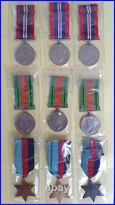 Medals Original British Ww2 Medals, 9 Full Size Medals