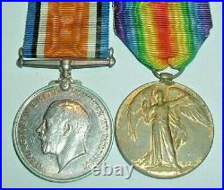 Medals-ww1 War & Victory Pair Pte Johnson New Zealand Expeditionary Force Nzef