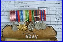 Mega Rare Ww2 Miniature Medals, Golfish Club And Badge, Roy Griffiths