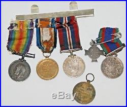 Military Medal lot with military buttons and paperwork WW1-WW2