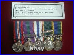 Miniature Military Medals Ww2 War Gsm Palestine 1945/48 1977 Jub Efficiency