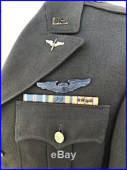 Named Ww2 Air Medal Jacket Army Air Corps Major Wings Pilot Wwii Flying Cross
