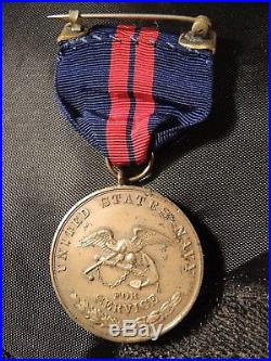Navy group to Commander Waldo Stone WW I victory Haitian 1915 #758 WW II medals
