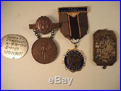 New Jersey Civil War medal 5276 to Freeman, dog tag locket WW I Am. Legion medal