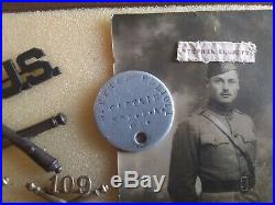 Nice WW1 Pennsylvania National Guard Mexican Border / Belgian Medal ID Grouping