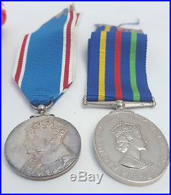 Nine Ww2 Medals Naval General Service Medal 1936 Palestine Stars