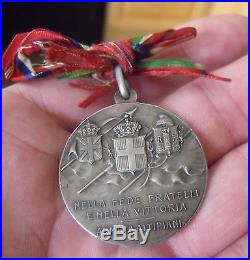 Original Silver Ww1 1918 Italian Altipiani Medal Awarded To British Officers