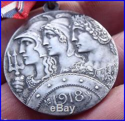 Original Ww1 1918 Italian Altipiani Medal For British & French Officers