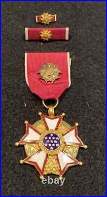 Officer-U. S. Legion Of Merit Medal Ribbon + Devices Vietnam era -SEE STORE WW 1