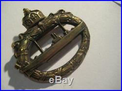 Old German submarine war badge WW I and WW II original Walter Schot rare medal