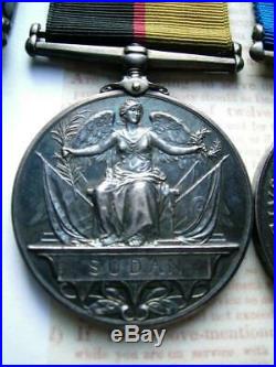 Omdurman Victorian Queen Sudan Khedive Atbara Khartoum & WW1 medals Lincoln Regt