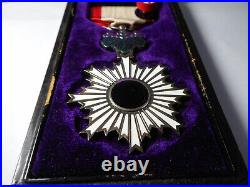 Order Of the Rising Sun 6th Class, Red Cross Medal, Cased + Photograph, Vintage