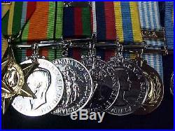 Orig WW2 & Korean War Medal Group RCN & Tank Commander Royal Canadian Navy