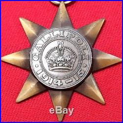 Original 1990s Australian Gallipoli Star Medal Ww1 Anzac Aif
