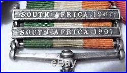 Original 7 British Medals & Ribbons & 8 Clasps Sudan, Boer War & WW1- A. Bennett