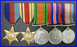 Original Australian Group 5 Medals WW2 Africa Star, VX 845 Buckoke