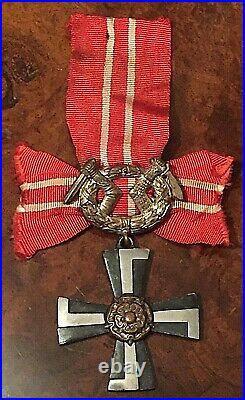 Original Finland Liberty Cross 1941 Order Medal Ww2 Wwii Suomi