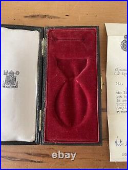 Original Post WW2 Officers Efficiency Decoration Medal Box DSO MBE DCM Recipient
