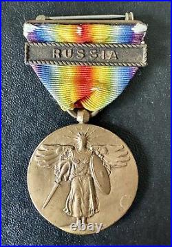 Original USA Victory Wwi Russia Compan Medal