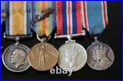 Original WW1 And WW2 Miniature Medal Group Of 7