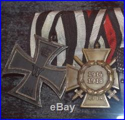 Original WW1 German 7 Medal Bar incl Iron Cross 1st Class, Cross of Honor Plus 5