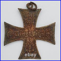 Original WW1 German Kreuz Preussen Landwehr 1914 Cross Prussian medal oldaward