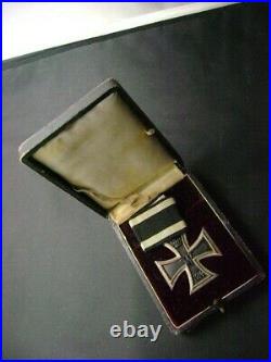 Original WW1 German Prussian 1914 Iron Cross 2nd Class Cased Medal (2919)