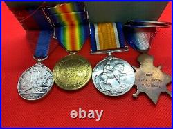 Original WW1 Mons 1914 Star Medal Trio and ISM, Pte A. Simpson, Rifle Brigade