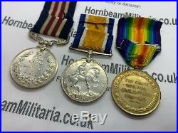 Original WW1 Spring Offensive Military Medal (MM) and Pair, Middlesex R, Wounded