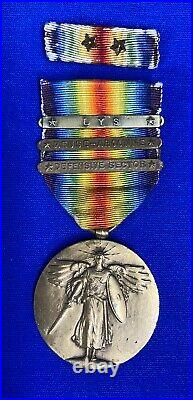 Original WW1 US Army Doughboy's Victory Medal 16th Engineers with LYS bar