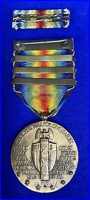 Original WW1 US Army Doughboy's Victory Medal 16th Engineers with LYS bar