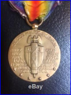 Original WW1 United States Victory Medal with 3 Army Clasps