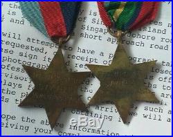 Original WW2 Royal Norfolk Regiment Soldier's Casualty Medals Fall of Singapore