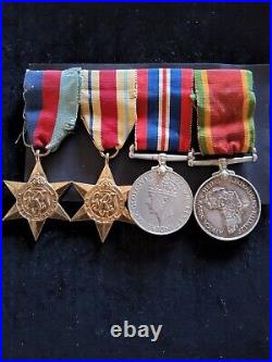 Original WW2 South African Medal Group Court Mounted to Gough 60026 British Army