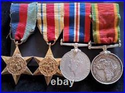 Original WW2 South African Medal Group Court Mounted to Gough 60026 British Army