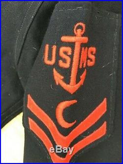 Original WW2 US Merchant Marine Uniform Grouping-Unfirorms, Medals, Documents +