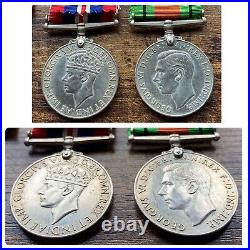 Original WW2 World War 2 1939 1945 Africa Stars King George Defence Medals RAF