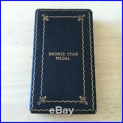 Original WWII Era USN USMC Bronze Star Medal with Case Navy Marine Corps WW2