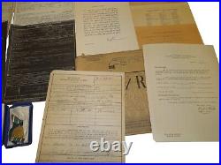 Original WWII Named 1st Infantry Division Document Paper & Medals Group Lot