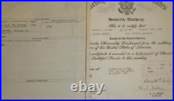 Original WWII Named 1st Infantry Division Document Paper & Medals Group Lot